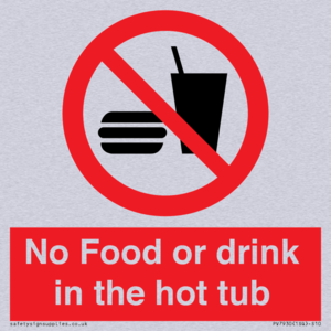 No Food or drink in the hot tub